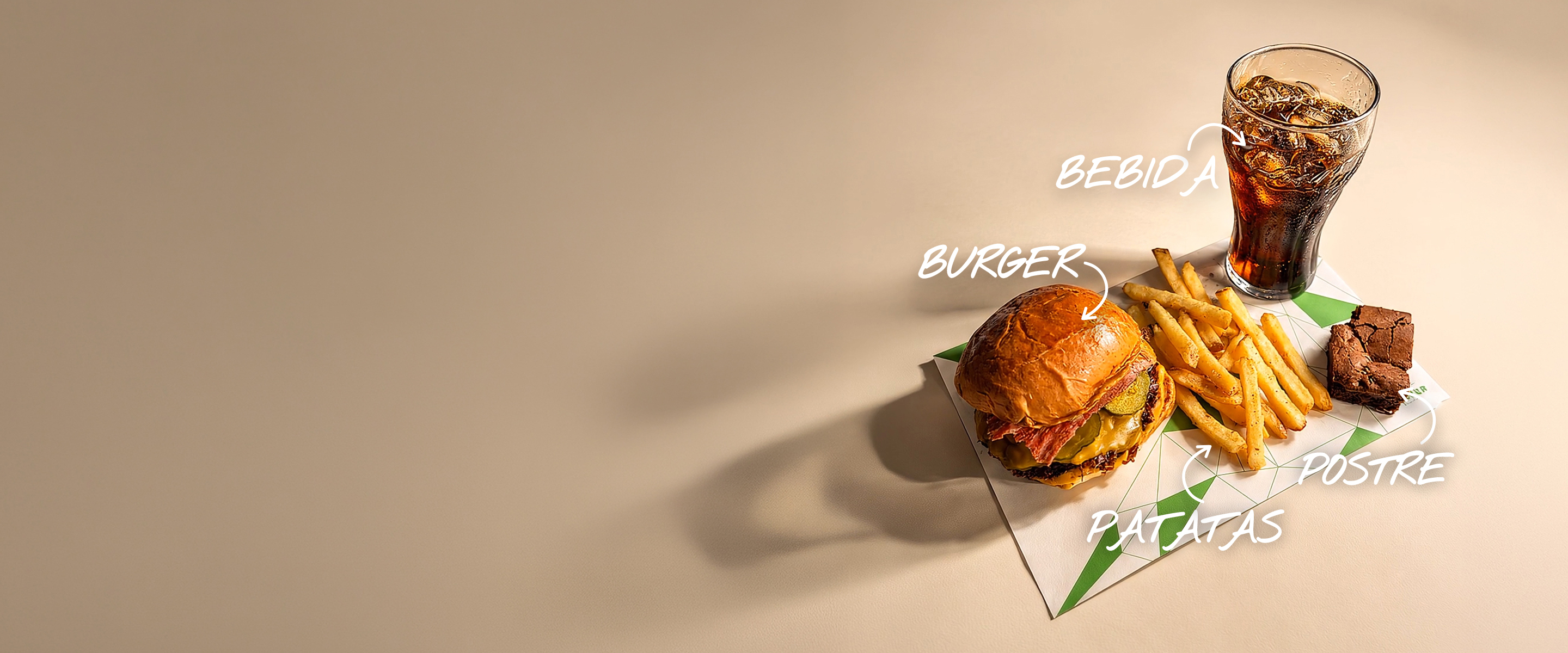 Menú del día Denver Burger: burger, patatas, bebida y postre desde 14,90€